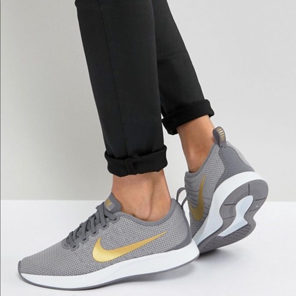 nike dual tone racer — grey and gold 6.5 - Picture 2 of 7